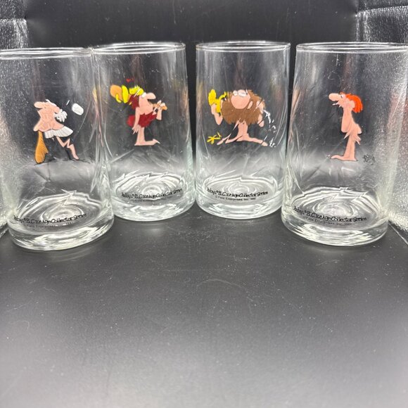 4 Vintage Arby’s Issue 1981 B. C. Ice Age collector glasses 16 Ounce - Picture 2 of 5
